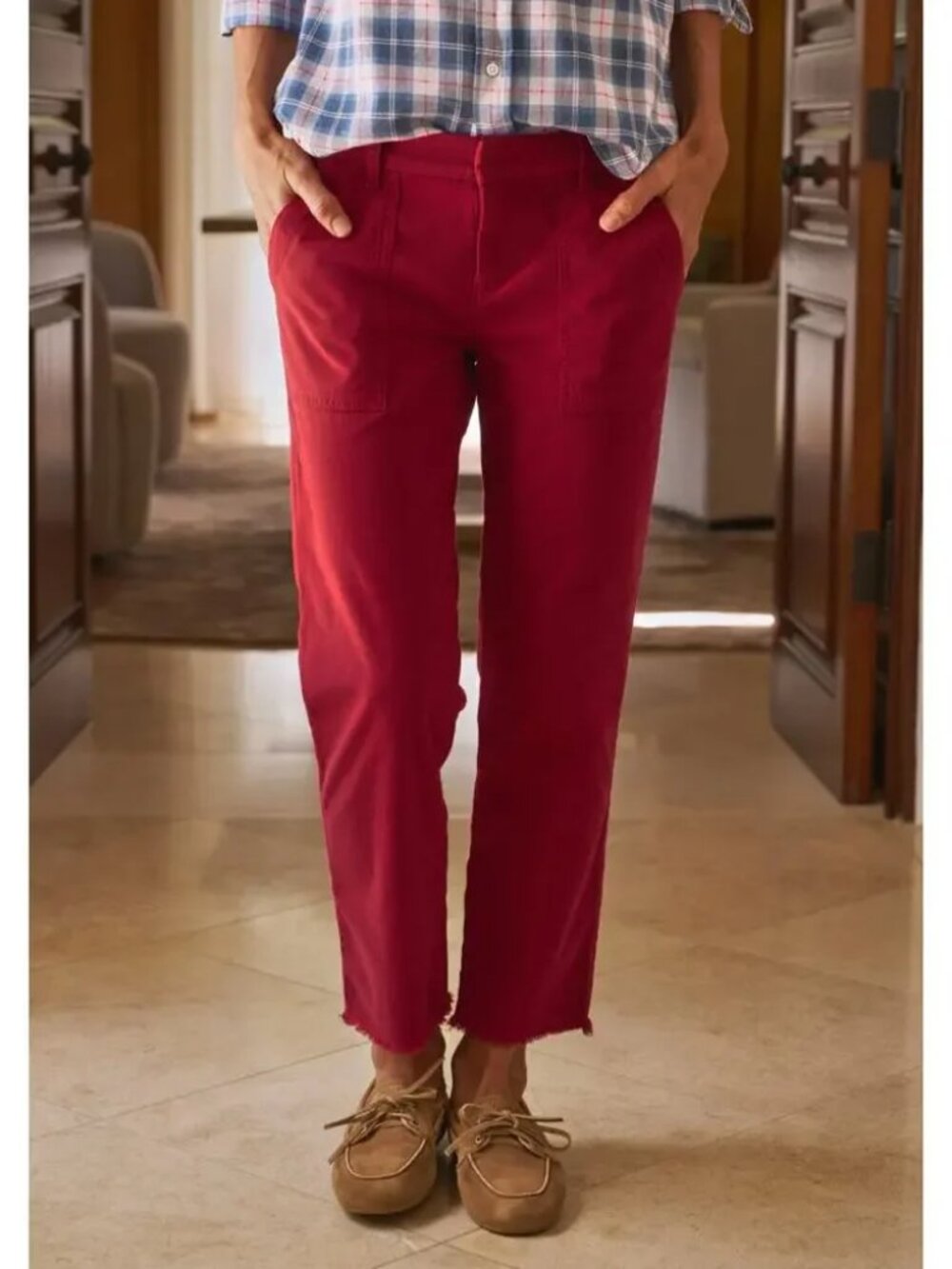 Frank & Eileen Blackrock Straight Leg Utility Pants in Holly
